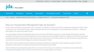 Transportation Management (TMS) | JDA Software