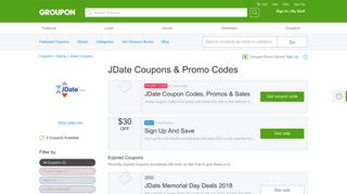 JDate Coupons, Promo Codes & Deals 2019 - Groupon