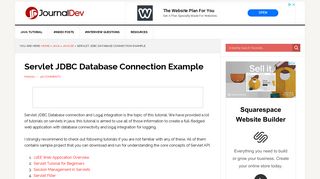 Servlet JDBC Database Connection Example - JournalDev