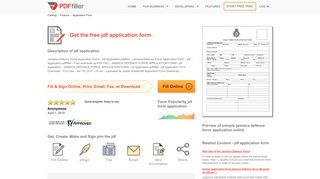 Jdf Application - Fill Online, Printable, Fillable, Blank | PDFfiller