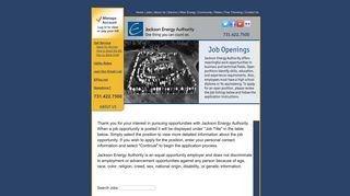 Jobs - Jackson Energy Authority