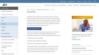Guest Pay | Billing and Payment Options | My Account | JEA