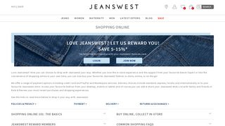 Shopping Online - Jeanswest