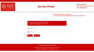 JECRC University::Service Portal