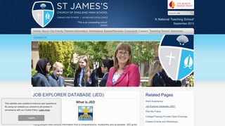 Job Explorer Database (JED) - St James's Church of England High ...