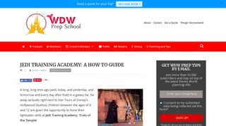 Jedi Training Academy: A How To Guide - WDW Prep School