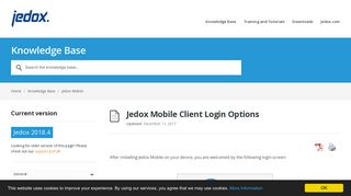Jedox Mobile Client Login Options - Jedox Knowledge BaseJedox ...