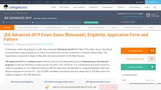 JEE Advanced 2019 Eligibility, Exam Date (Released), Registration ...