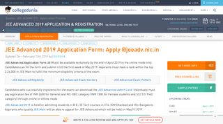 JEE Advanced 2019 Registration: Application Form, Dates, Fees
