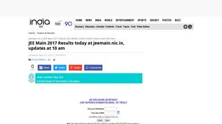 jeemain.nic.in JEE Main 2017 Result DECLARED, check results ...