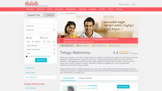 Telugu Matrimony - No 1 Site for Telugu Matrimonials ... - Shaadi.com