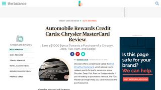 Review of the Chrysler MasterCard - The Balance