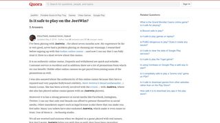 Is it safe to play on the JeetWin? - Quora