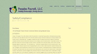 Peoples Payroll :: Safety/Compliance