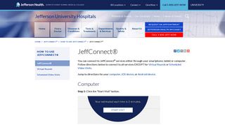 JeffConnect® - Jefferson University Hospitals