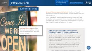 Business Banking | Jefferson Bank