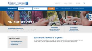 Online Banking Services | Jefferson Financial Federal Credit Union