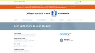Create Account - Jefferson National