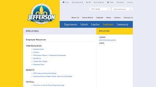 Employee Resources — Jefferson Parish Public School System