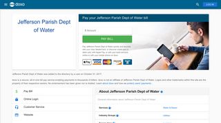 Jefferson Parish Dept of Water: Login, Bill Pay, Customer Service and ...