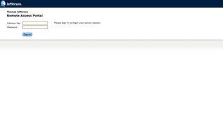 Remote Access - Thomas Jefferson University Hospital