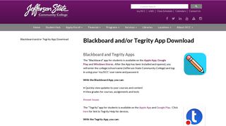 Blackboard and/or Tegrity App Download | Jefferson State Community ...
