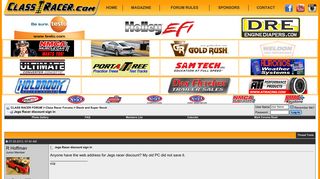 Jegs Racer discount sign in - CLASS RACER FORUM