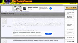 Jeg's Racers discount | The Turbo Forums