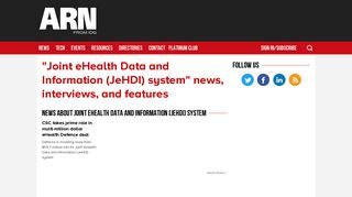 Joint eHealth Data and Information (JeHDI) system - ARN