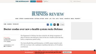 Doctor exodus over new e-health system rocks Defence - The Australian