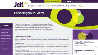 Servicing your Policy - Jelf Small Business