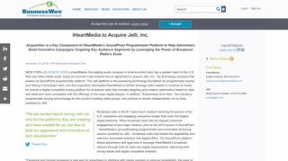 iHeartMedia to Acquire Jelli, Inc. | Business Wire