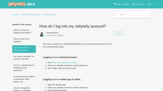 How do I log into my Jellytelly account? – Jellytelly