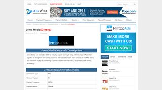 Jema Media(Closed) | AdsWiki - Ad Network Listing, Reviews ...