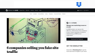 6 companies selling you fake site traffic | Marketing Dive