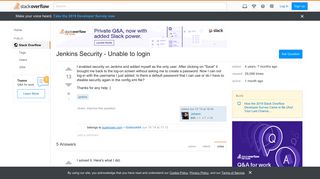 Jenkins Security - Unable to login - Stack Overflow