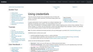 Using credentials - Jenkins