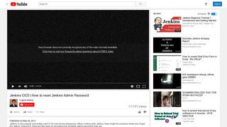 Jenkins CICD | How to reset Jenkins Admin Password - YouTube