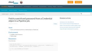 Fetch a userid and password from a Credential object in a Pipeline ...