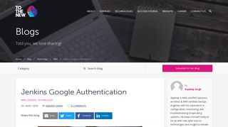 Jenkins Google Authentication | TO THE NEW Blog