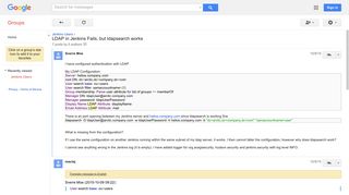 LDAP in Jenkins Fails, but ldapsearch works - Google Groups