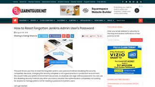How to Reset Forgotten Jenkins Admin User's Password