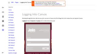 Logging Into Canvas: Jenks Mobile Suite - Instructure