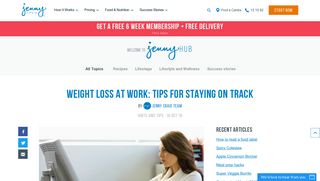Weight Loss At Work: Tips For Staying On Track - Jenny Craig