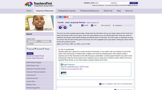 TeachersFirst Review - Factile - (was Jeopardy Rocks)