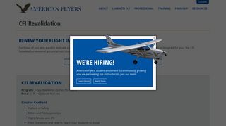 Certificated Flight Instructor RevalidationAmerican Flyers