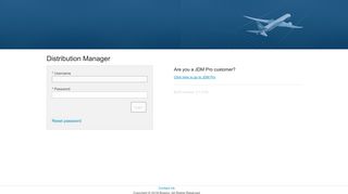 Distribution Manager-Login - JDM Pro-Login