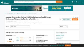 Jeppiaar Engineering College Old Mahabalipuram Road Chennai ...