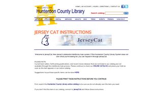 Hunterdon County Library - Jersey Cat Instructions