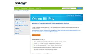 FirstEnergy Solutions | Pay My Bill